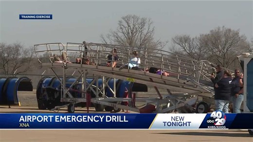 Emergency drill at XNA helps train crews