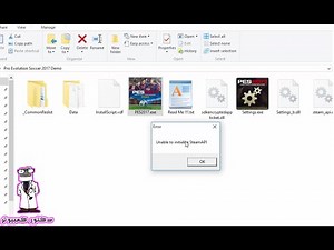 حل مشكلة ظهور رسالة unable to initialize Steam Api في بيس 2017