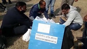 Electronic voting machines (EVMs) were distributed to the presiding and election officers in ahead of municipal corporation polls. | The Times of India