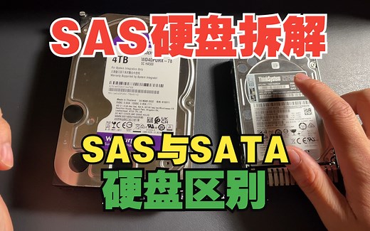 SAS硬盘拆解 SATA硬盘和SAS硬盘对比 软核拆解 300G 10K rpm 12Gb 机械硬盘 硬盘框指示灯 作用 原理
