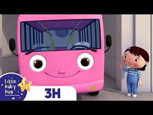 My Pink Bus! | Little Baby Bum | 3 Hours of 🚌Wheels on the BUS Songs! | 🚌Nursery Rhymes for Kids