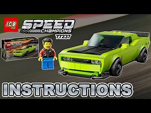 LEGO Instructions | Speed Champions Dodge Challenger SRT Hellcat 77237 – 4K Build Instructions