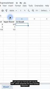 ERF Function in Google Sheets — Formula #299 of 500 #Shorts