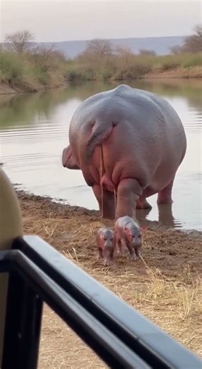 ✨ Rare! Hippo Gives Birth to Twins! 🎉 희귀! 하마 쌍둥이 출산! #Hippo #Twins #RareBirth #Newborn #Wildlife
