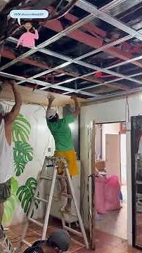 “Transform Your Room in Minutes: How to Install PVC Ceiling Panels Like a Pro!” #diy #mural