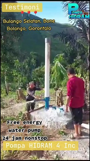 Pompa Air Gratis Energi: Testimoni di Bulango Selatan, Bone Bolango, Gorontalo