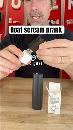 Goat Scream prank powered by USB. Just plug and wait.