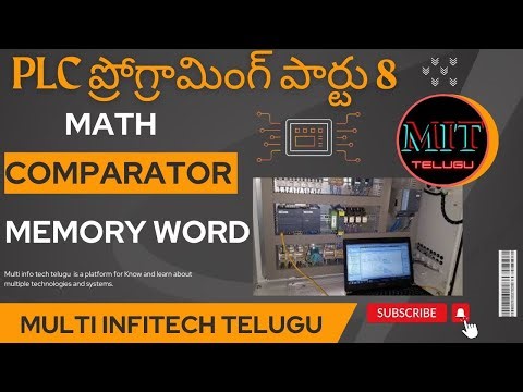 PLC Programming In Telugu Part 8, Math, Comparator, Memory Word Explained. Schneider PLC Program