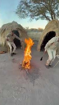 Kalahari Desert Bushmen Making Fire - Botswana Safari