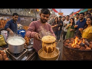 Clay Pot Tea on Fire ☕🔥 | Traditional Tandoori Chai Making | Indian Street Food