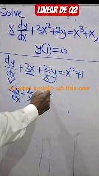 Solve First Order Linear DE Fast | Engineering Math Shorts #DifferentialEquations |Q2