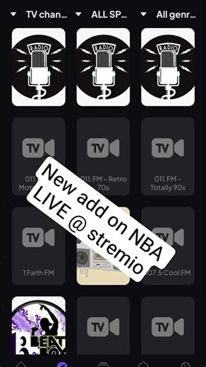 new add on nba live sports stremio