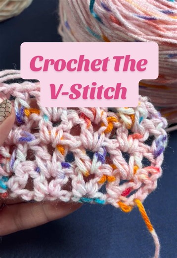 Want to learn how to crochet the V-stitch? Take a look at this easy, beginner-friendly tutorial! I’ll show you how to do the V-stitch step by step, including where to put your hook so you can follow along without getting confused. It’s a simple crochet stitch that’s great for blankets, scarves, baby blankets, shawls, and lots of other crochet projects. If you’re just learning how to crochet, this is a great stitch to add to your list! #crochettutorial #beginnercrochet #Vstitch #crochetstitches #