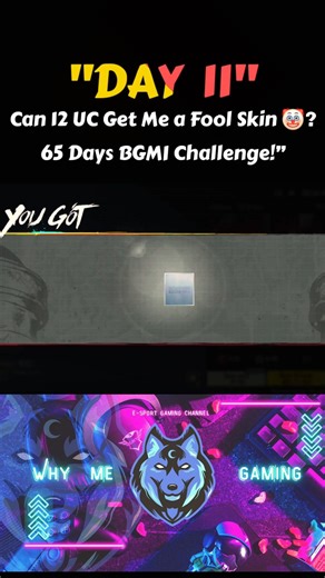 Can 12 UC Get Me a Fool Skin ? 65 Days BGMI Challenge #bgmi #pubgmobile #m4fool #m416glacier #fyp
