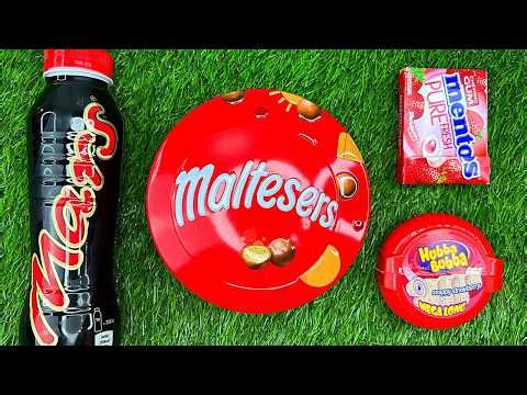 Satisfying Video | Unpacking and Mixing Rainbow Candy in 1 Maltesers Boxes ASMR red🌈