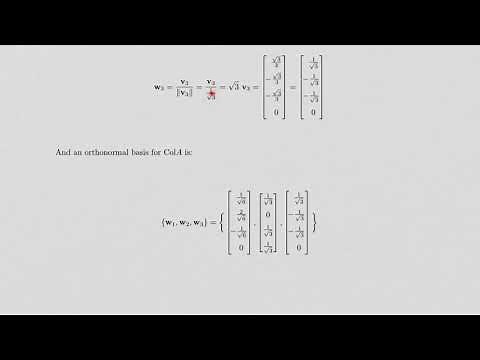 Gram-Schmidt Orthogonalization and QR Factorization