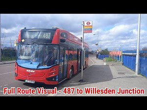 Full Route Visual | London Bus Route 487 - South Harrow to Willesden Junction | (VMS2816e) LF73DVW
