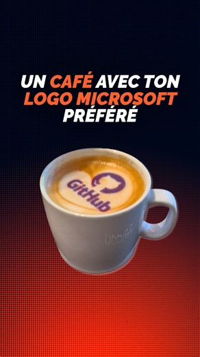 Dans les locaux de Microsoft, on peut faire imprimer un logo sur son café ☕️ Suivez 👉 @numerama pour anticiper l'avenir ! __ #numerama #tech #microsoft #github
