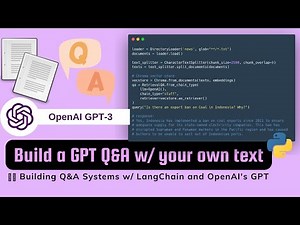 LangChain + OpenAI tutorial: Building a Q&A system w/ own text data