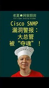 Cisco SNMP 漏洞警报：大总管被“夺魂”！#Cisco漏洞 #Rootkit #网络安全 #SNMP安全 #创业避坑 #创始人必看