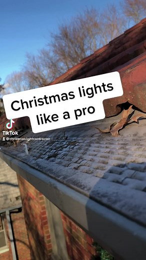 Creative Christmas Light Hanging on Gutter Guards