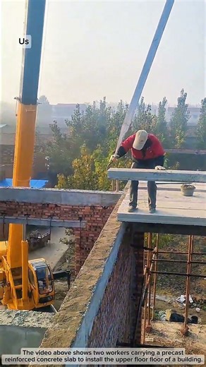 Precast reinforced concrete for floor installation