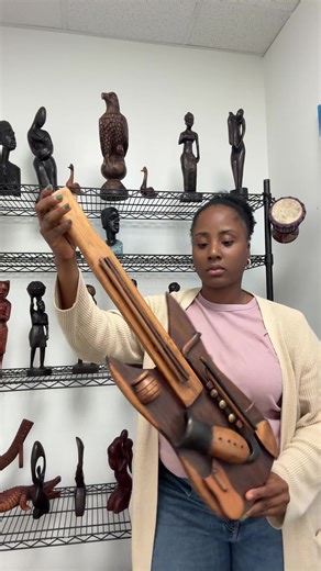This piece is inspired by the Kora, a traditional African string instrument known for storytelling, rhythm, and heritage. Hand-carved from wood, it represents how African art preserves sound, memory, and culture — even in silence. Not just art. A story you can live with. #Afroteriors #AfricanArt #AfricanSculpture #HandCarvedArt #ArtCollectors