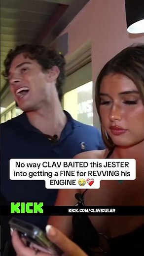 No way CLAV BAITED this JESTER into getting a FINE for REVVING his ENGINE 😭❤️‍🩹#fyp #clavicular