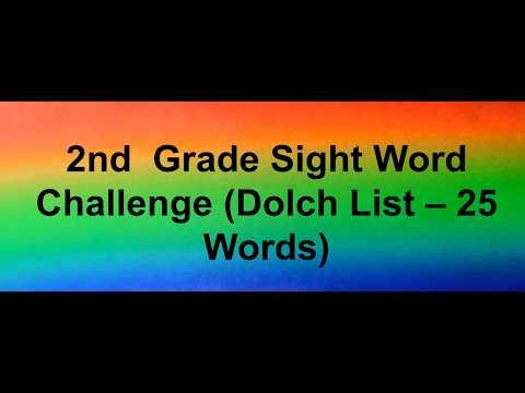 2nd Grade Sight Word Challenge Dolch List – 25 Words )