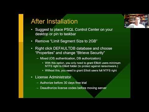 PSQL Download & Installation (for Elliott Business Software)