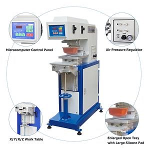 [Hot Item] Semi-Auto LED Bulb Pad Printing Machine One/Single Color Shoes/Motorcycle Sticker Printing Machine Pad Printers