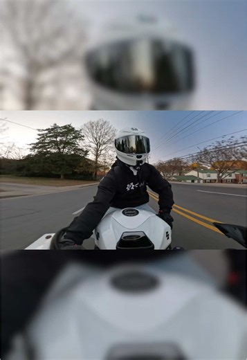 finally got my chin mount, bike content going crazy! #fyp #bike #ride #cold #suzuki #gsxr #600 #agv