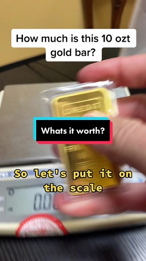 Selling a 10 troy ounce gold bar. First we weigh, then we test, then we price it out. #bullion #invest #gold #goldcoins #creditsuisse