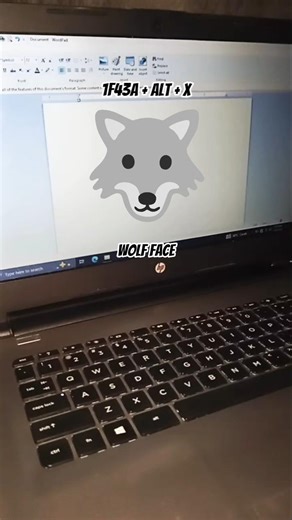Wolf Face Shortcut || Microsoft Word #tutorial #shortcut #wolfface #wolf #microsoftword #powerpoint