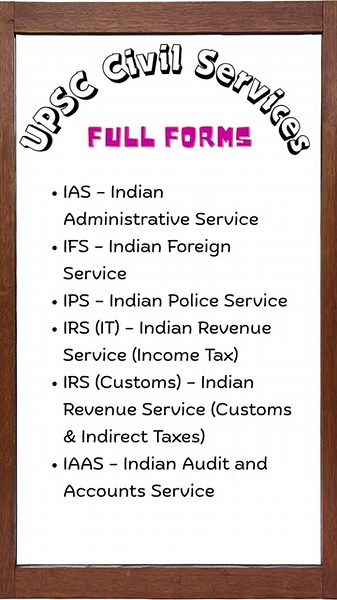 Top UPSC Services Full Form 🔥 | IAS IFS IPS IRS Explained!