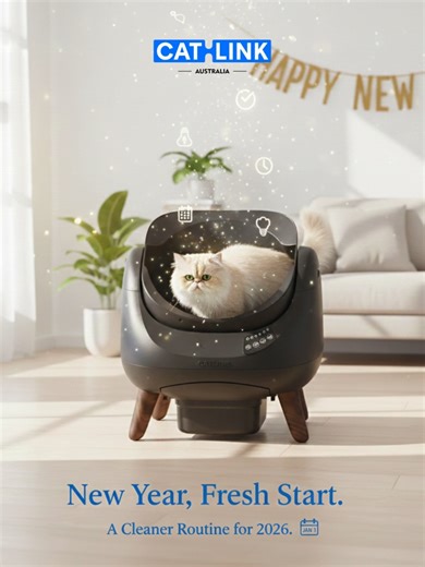 🎉🐾 New Year, Cleaner Routines! Start 2026 off right for you and your furry friend with Catlinks Automatic Cat Litter Boxes! ✨ ✅ Self-cleaning technology keeps your home fresh ✅ Smart monitoring helps track your cat’s litter habits ✅ Stress-free maintenance — no more daily scooping Make this year about healthier cats, cleaner homes, and happier pets! 😺💛 Explore our range and upgrade your routine: ➡️ https://catlinks.com.au/product-category/automatic-cat-litter-box/ #Catlinks #AutomaticLitterB
