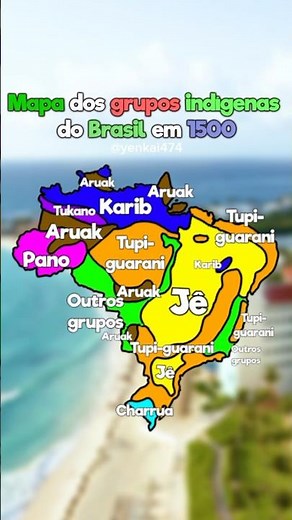 Map of indigenous groups in Brazil in 1500.