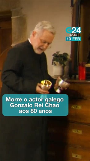 G24noticias on Instagram: "🎬 OBITUARIO Falece o actor galego Gonzalo Rei Chao, o popular don Crisanto da serie da TVG 'Padre Casares' Toda a información, en G24.gal e G24play.gal O actor galego Gonzalo Rei Chao faleceu este martes en Ourense, segundo informou a Academia Galega do Audiovisual. Nunha mensaxe nas redes sociais, a Asociación de Actores e Actrices de Galicia (AAAG) lamenta o falecemento do actor de televisión, cinema, dobraxe e teatro, á vez que transmite o pésame á súa familia e am