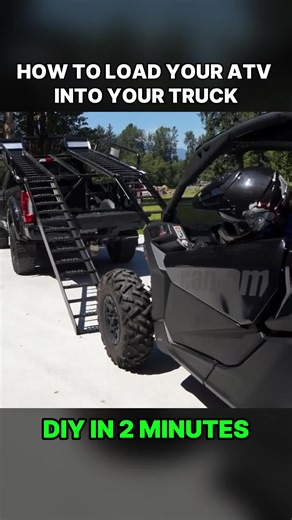 HOW TO LOAD YOUR ATV INTO YOUR TRUCK #ATV #strap #truck #tips #trick | Atv