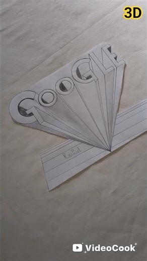 🎯 عنوان 🚀 تعلم رسم كلمة GOOGLE بتقنية ثلاثية الأبعاد بشكل احترافي يخطف الأنظار 😍#3d #اكسبلور #logo
