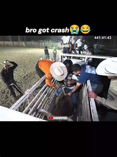 IShowSpeed got into an accident during his first time bull riding😭😂