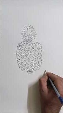 Easy Pineapple Drawing for Kids 🍍 | Step by Step Short