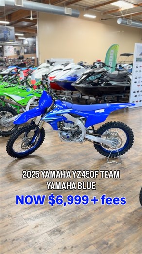 JUST IN 🔵 — 2025 Yamaha YZ450F Team Yamaha Blue • NOW $6,999 fees • YOU SAVE $3,000 OFF ($2,000 TMS Discount $1,000 Rebate) 📲 Contact Us Today! Call Or Text (951)698-4123! STKY014537, MSRP $9,999 fees -$2,000 TMS Discount -$1,000 Rebate Now $6,999 fees, cannot be combined with any other offers, see store for details, subject to prior sale, valid until 8.31.25 #temeculamotorsports #temecula #temeculavalley #yz450f #yz450 #yamahayz450f | Temecula Motorsports