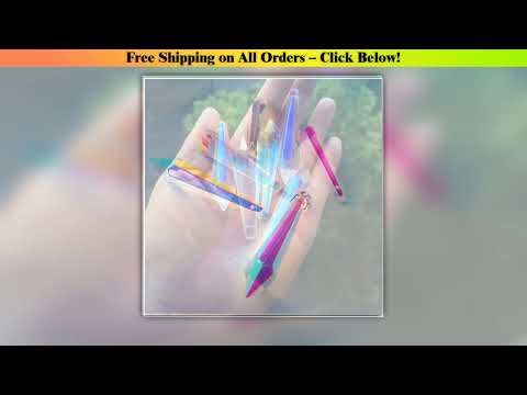 100pcs 55*12mm AB Color Crystal Icicle Prisms Drops Hanging Pendants (Free Rings) For Chandelier