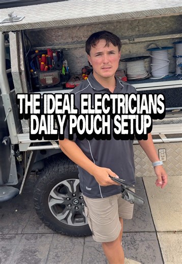 ⚡️ IDEAL Electrcians Pouch ⚡️ This is a super reliable pouch setup will get you out of trouble 9/10 without carrying a massive tool belt or bag with you everywhere, Perfect for the small jobs! Let me know what you’d change??? The costs and gear are as follows - VETO MPX Pouch / $100 - Klein crosscut pliers / $60 - WIHA slimfix screwdrivers / $120 (set) - WIHA terminal screwdrivers / $50 (set) - Knipex flush cuts / $70 - Pica pencil / $30 - Empire marker / $5 Total: $435 #dailysetup #electricianp