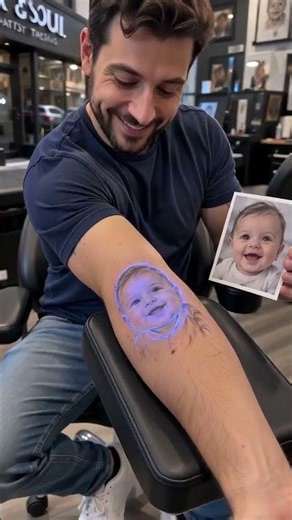 INSTANT TATTOO MACHINE Creates a Baby Portrait From One Photo ❤️ (Future AI Concept)