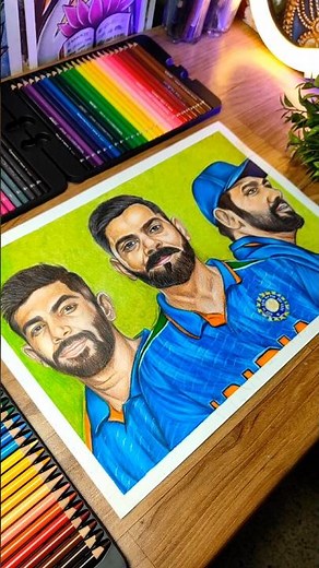 Team India 🇮🇳 Drawing #shorts #ytshorts #viral #viratkohli