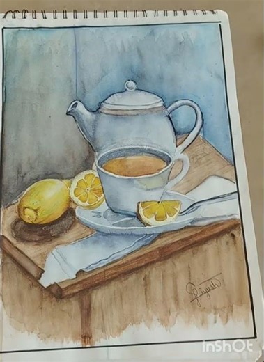 Relaxing Afternoon Tea & Lemon 🍋 | Watercolor Still Life ASMR