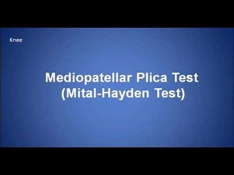medio patellar plica test