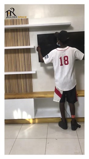 Installation in progress… wait for the final look 👀 #interiordesign #homedecor #tvstand